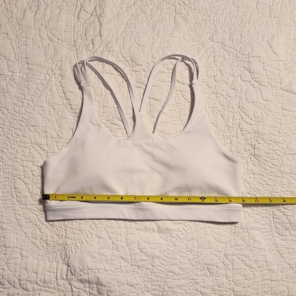 ALO Yoga Airbrush Suspension Bra Size L White EUC - Picture 7 of 12